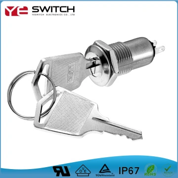 China 12Mm Key Switches Electric Key Switch 12Mm Key Lock Switch